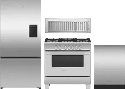 4 Piece Package Includes Refrigerator, Range, Hood And Dishwasher